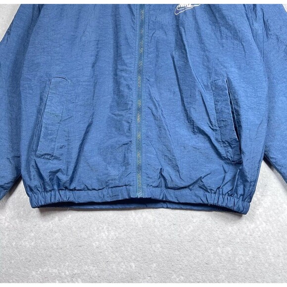 Vintage 80’s Nike Jacket Unisex Small Green Full Zip Quilted Lined Hooded - Picture 6 of 12